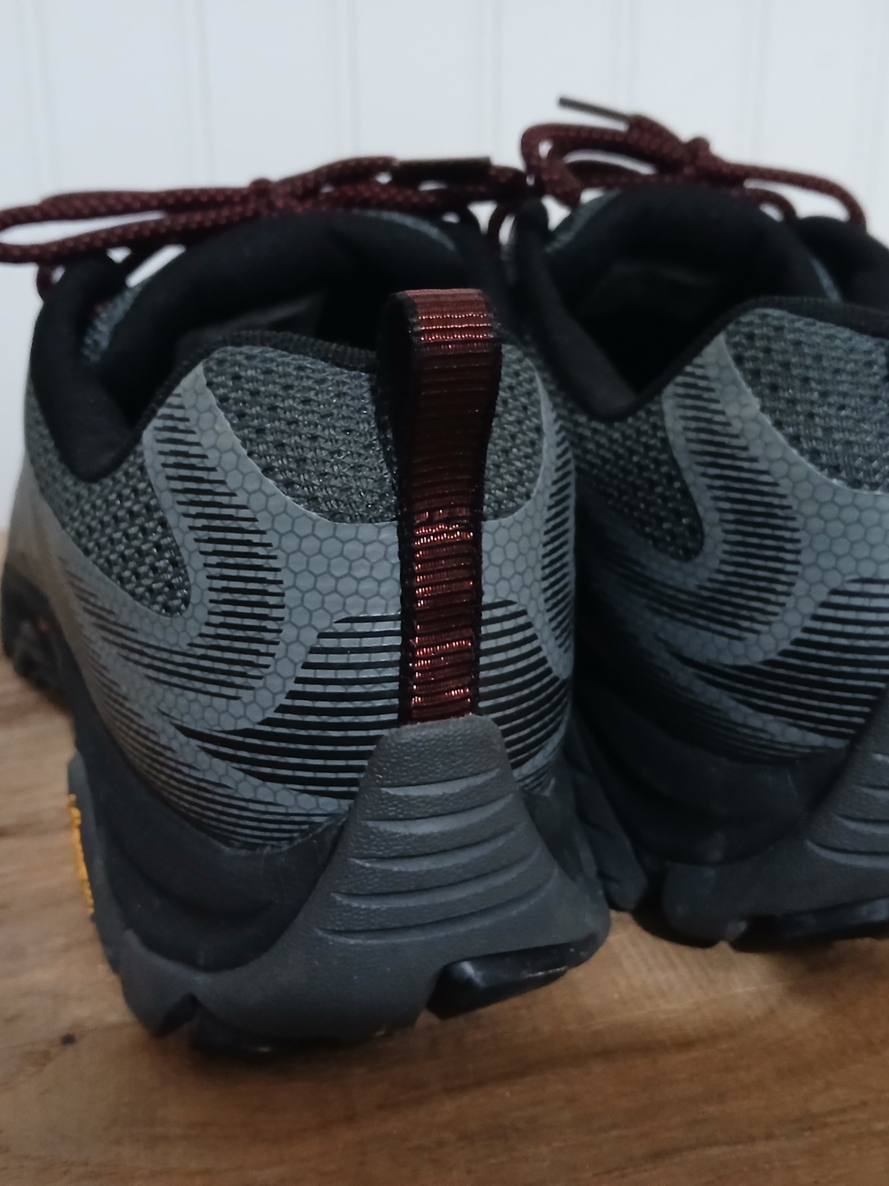 Merrell Men's Grey Trail Running Shoes with Red Accents - Picture 4 of 9